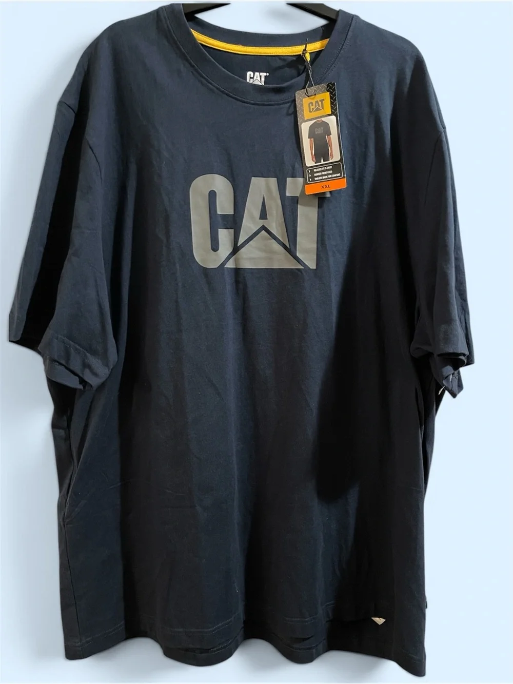 CAT Blue Logo T‑Shirt - Comfortable Workwear Tee Size 2XL
